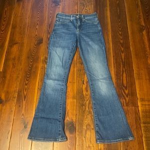 Petite Banana republic high rise flare Jean